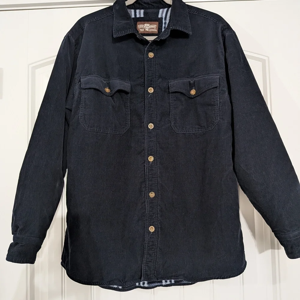 Levi's Corduroy Fleece Lined Long Sleeve Button Down Jacket